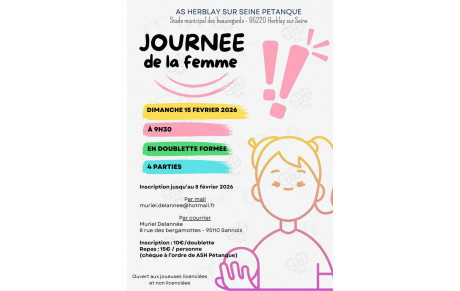 ASH PETANQUE - Journée de la femme du 15 février 2026